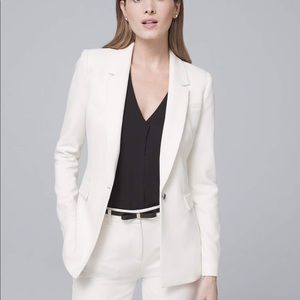 NWT! WHBM Petite Luxe Suiting Jacket / Blazer in ecru - Size 2P
